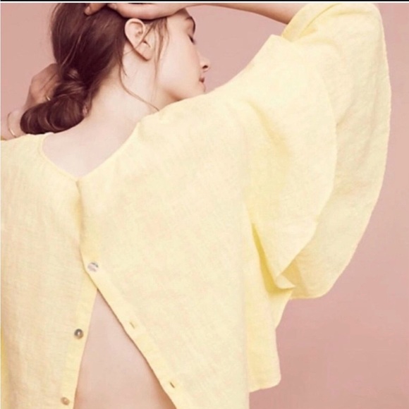 RESERVED!
Anthropologie Lilka Florescent Yellow Wing Top - Picture 2 of 4